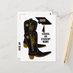 Carte Postale Bottes de Cowboy Remise des diplômes