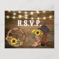 Bottes rustiques Cowboy Sunflower Mariage occident