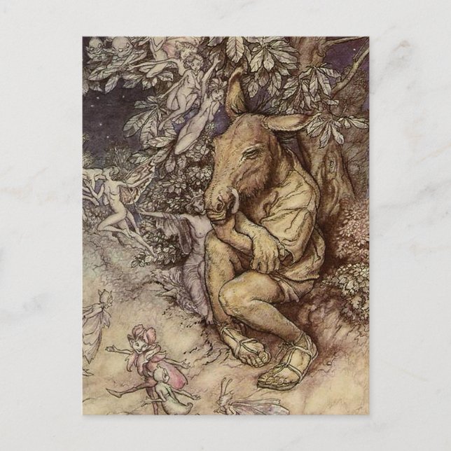 Carte Postale "Bottom and Titania" par Arthur Rackham (Devant)
