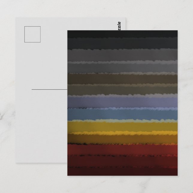 Carte Postale Bouche D'Aquarelle Sale De Couleur Pop D'Art Abstr (Devant / Derrière)