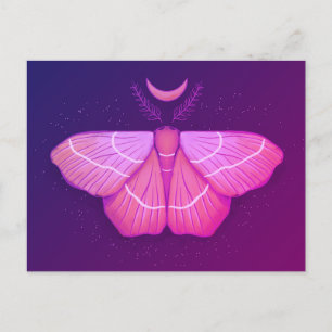 Carte Postale Bouche - Imaginaire papillon magique violet