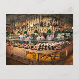Carte Postale Boucher - Accompagné sur le poulet 1931