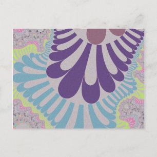 Carte Postale Boucle arc-en-ciel gris
