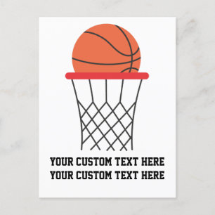 Carte Postale Boucle de basket personnalisée