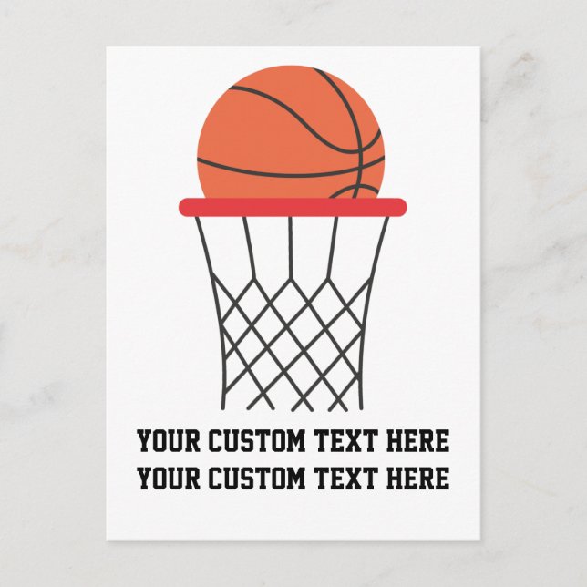 Carte Postale Boucle de basket personnalisée (Devant)
