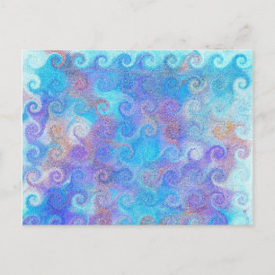 Carte Postale Boucles Bleu de Mer