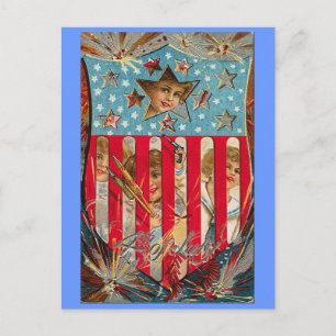 Carte Postale Bouclier 4 juillet