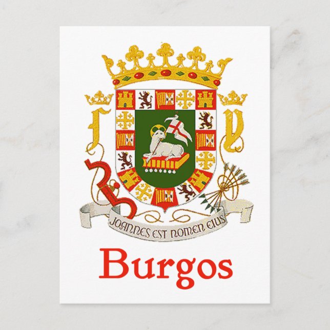 Carte Postale Bouclier Burgos Porto Rico (Devant)