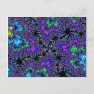 Carte Postale Bouclier d'aquarelle violet