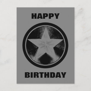 Carte Postale Bouclier Grunge Captain America