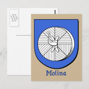 Carte Postale Bouclier héraldique ancestral Molina