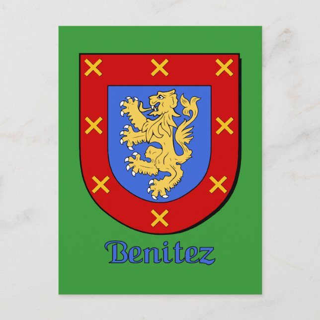 Carte Postale Bouclier héraldique Benitez (Devant)