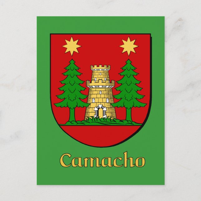 Carte Postale Bouclier héraldique Camacho (Devant)