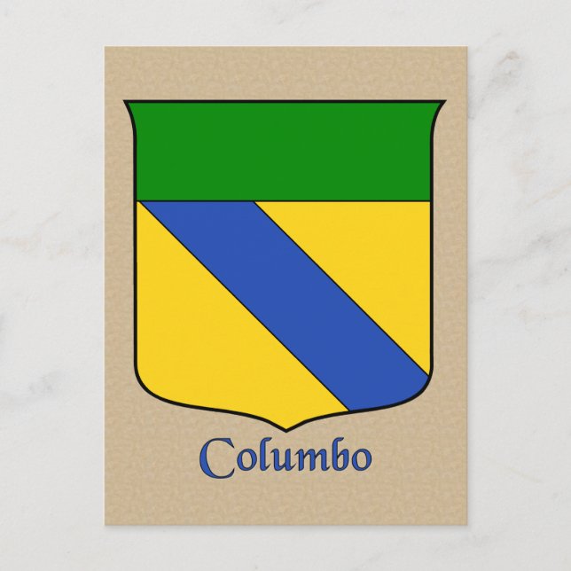 Carte Postale Bouclier héraldique Columbo (Devant)