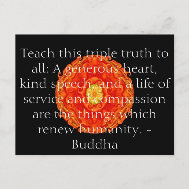 Carte Postale Bouddha citation inspirant motivation (Devant)