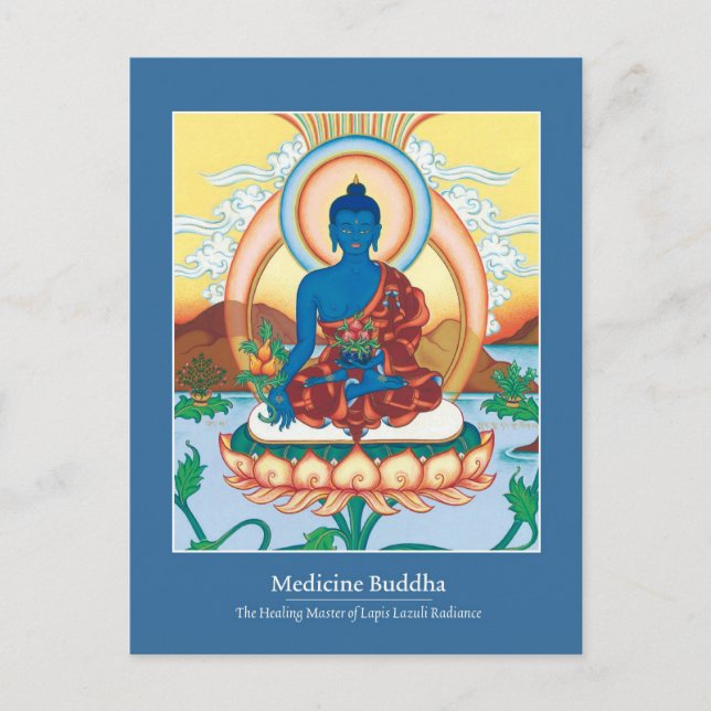 Carte Postale Bouddha de médecine CARD - avec beau dos (Devant)
