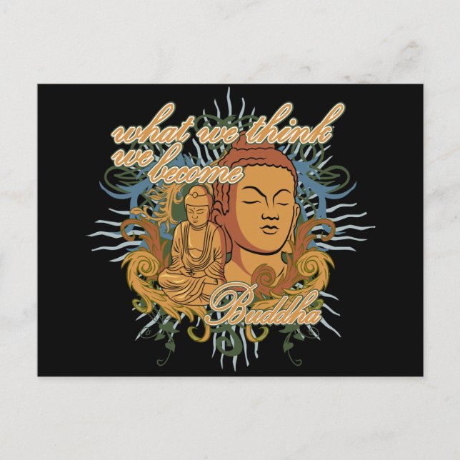 Carte Postale Bouddha Devient Citation (Devant)