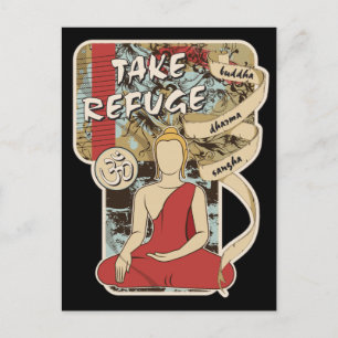 Carte Postale Bouddha, Dharma et Sangha