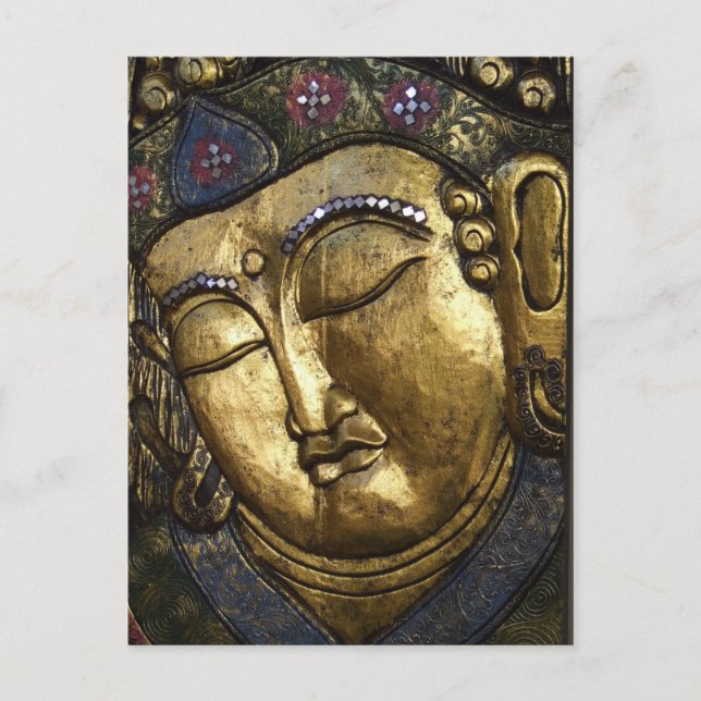 Carte Postale Bouddha Dormir Méditant Les Yeux De Prière Fermé (Devant)