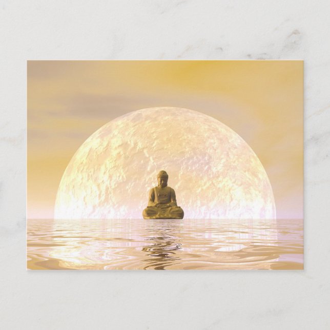 Carte Postale Bouddha et lune (Devant)