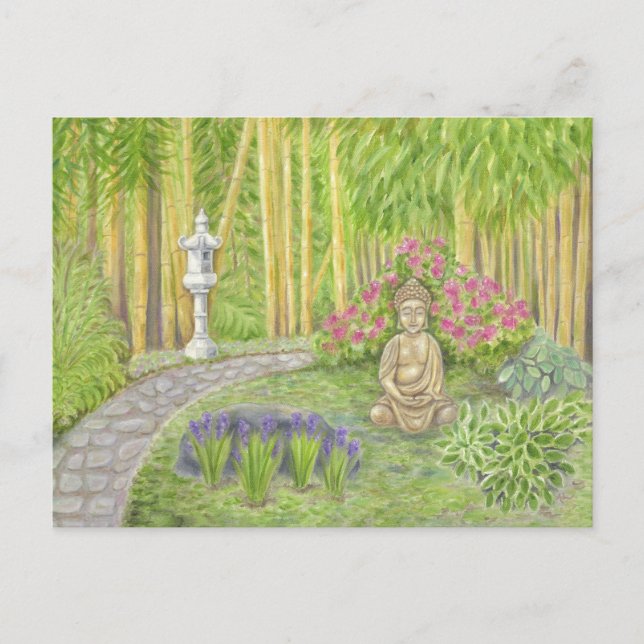 Carte postale Bouddha Garden (Devant)
