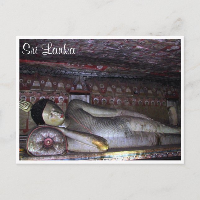 Carte Postale bouddha grotte dambulla (Devant)