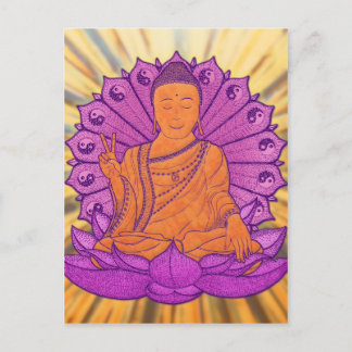 Carte Postale Bouddha illuminé