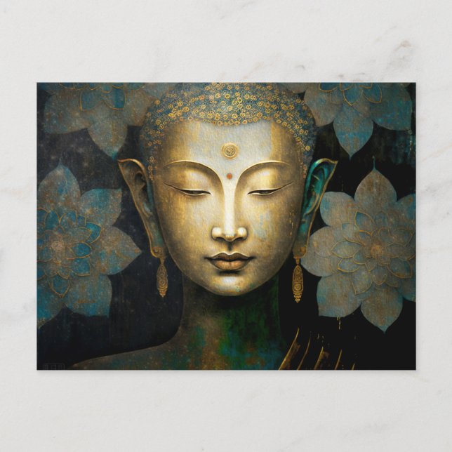 Carte Postale Bouddha, Méditation Spirituelle (Devant)