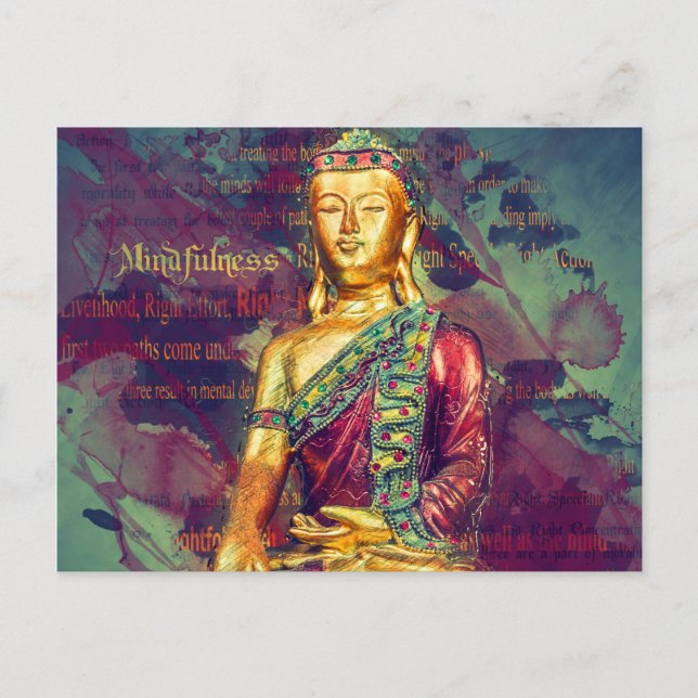 Carte Postale Bouddha pleine conscience (Devant)