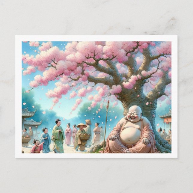 Carte postale Bouddha riant (Devant)