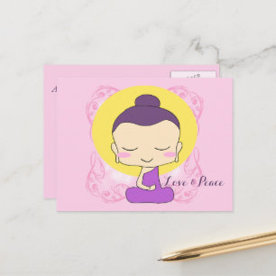 Carte postale Bouddha Zen "Amour et Paix"