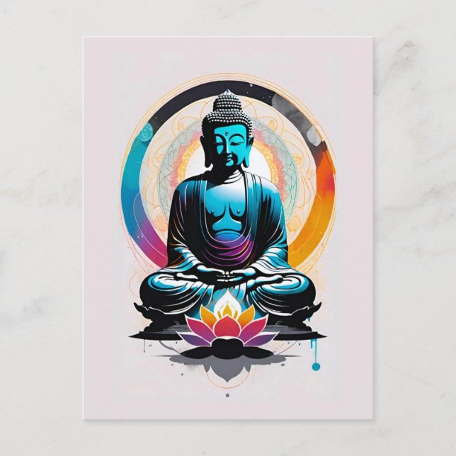 Carte Postale Bouddha Zen Art (Devant)