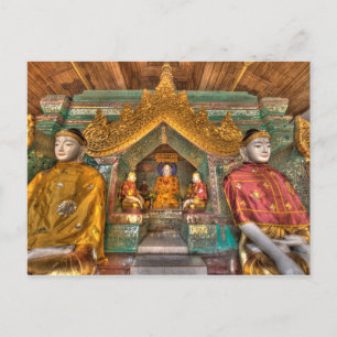 Carte Postale Bouddhas dans un temple