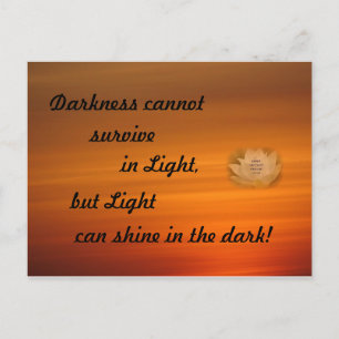 Carte postale bouddhiste SGI avec phrase inspirant