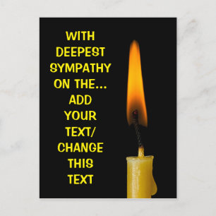 Carte Postale Bougie Brûlante Et Votre Texte Ver. 2