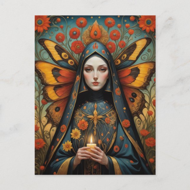 Carte Postale Bougie de la religieuse papillon (Devant)
