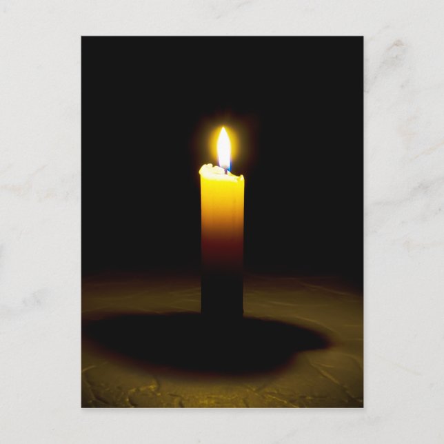 Carte Postale Bougie, flamme. (Devant)