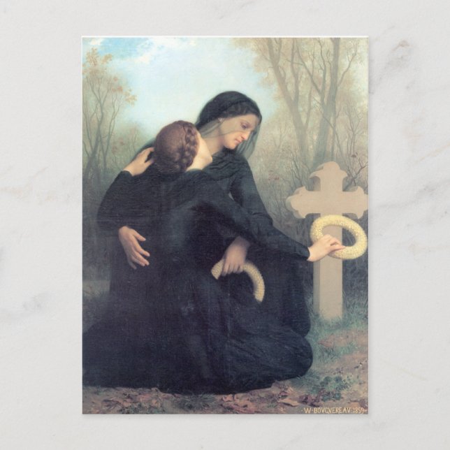 Carte Postale Bouguereau - Le Jour des Morts (Devant)