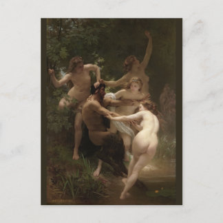 Carte Postale Bouguereau Nymphes et Satyr