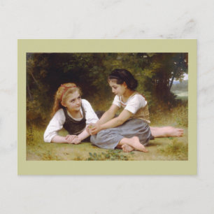 Carte Postale Bouguereau's 1882 Les noisettes rassemblent Les no