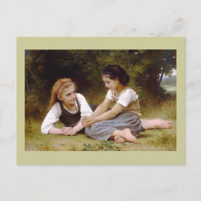 Carte Postale Bouguereau's 1882 Les noisettes rassemblent Les no (Devant)