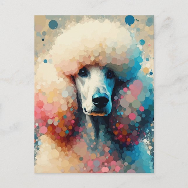 Carte Postale Bouillonner le caniche (Devant)