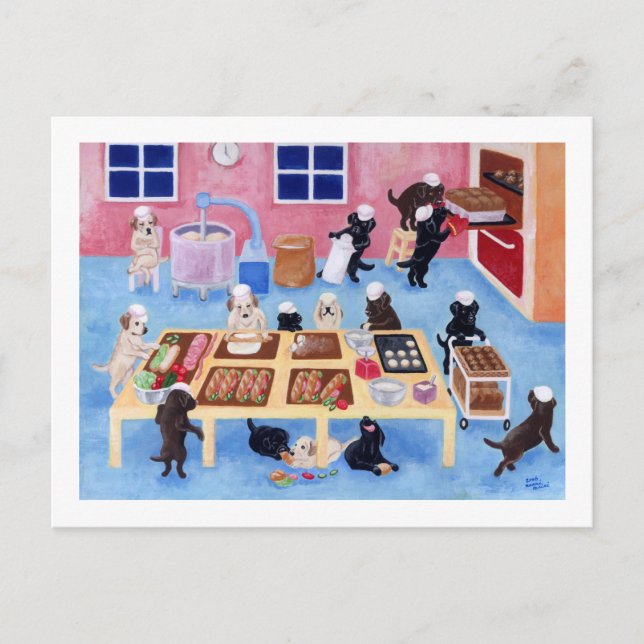 Carte Postale Boulangerie Labradors (Devant)