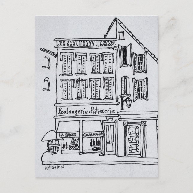 Carte Postale Boulangerie Patisserie, Avignon (Devant)