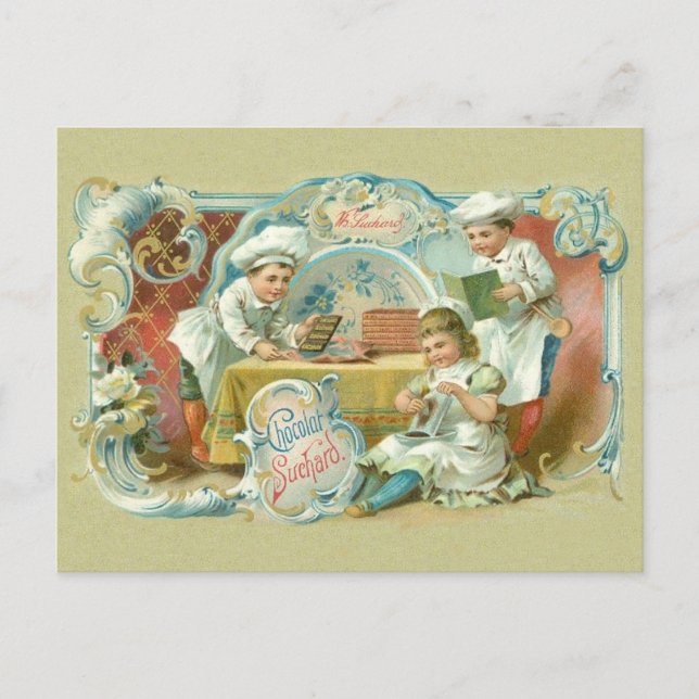 Carte Postale Boulangeries au chocolat Antique (Devant)