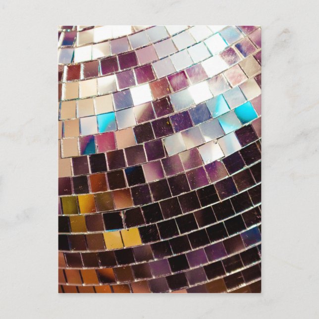 Carte Postale Boule de disco (Devant)