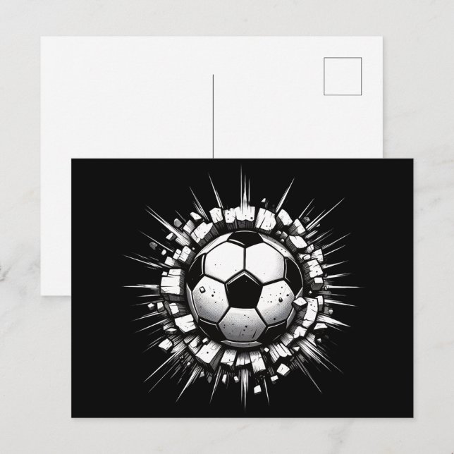 Carte Postale Boule de football (Devant / Derrière)