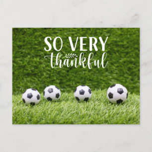 Carte Postale Boule de football avec merci avec amour Boule sur