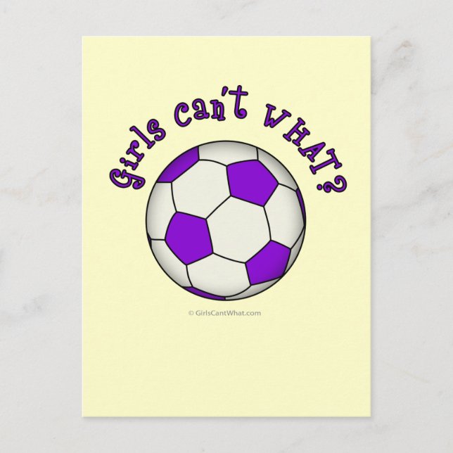Carte Postale Boule de football en violet (Devant)