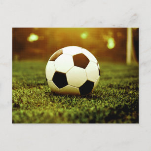 Carte Postale Boule de football sur l'herbe